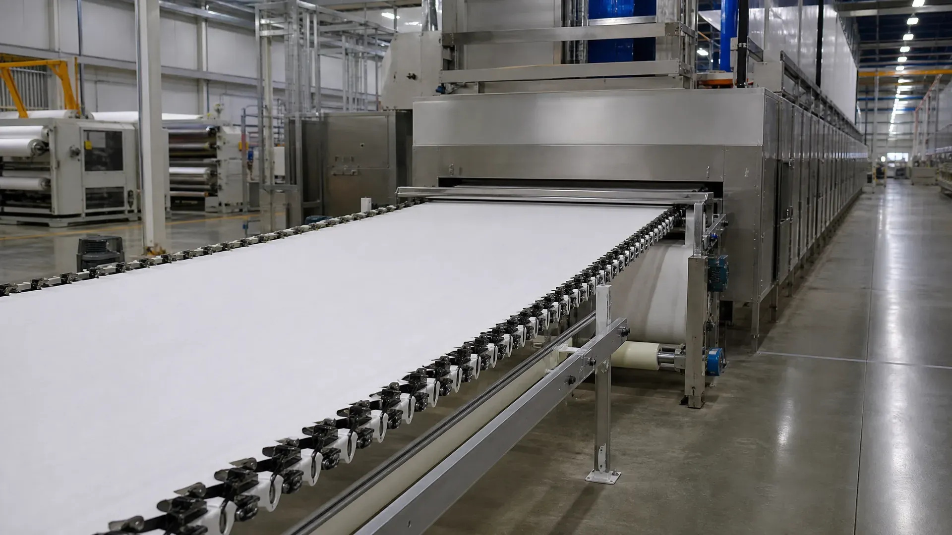 Stenter finishing machine at K R Textile Mills